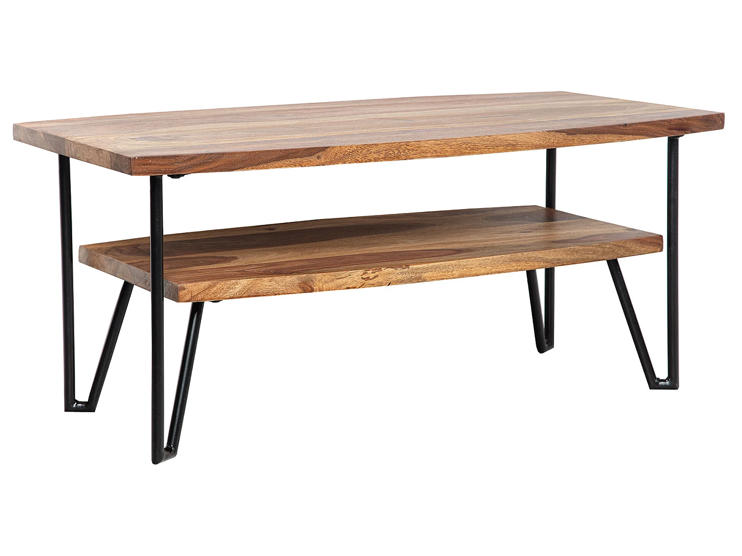 Tavolino Salotto Legno Massello 90x50x40 cm Tavolo Soggiorno Moderno