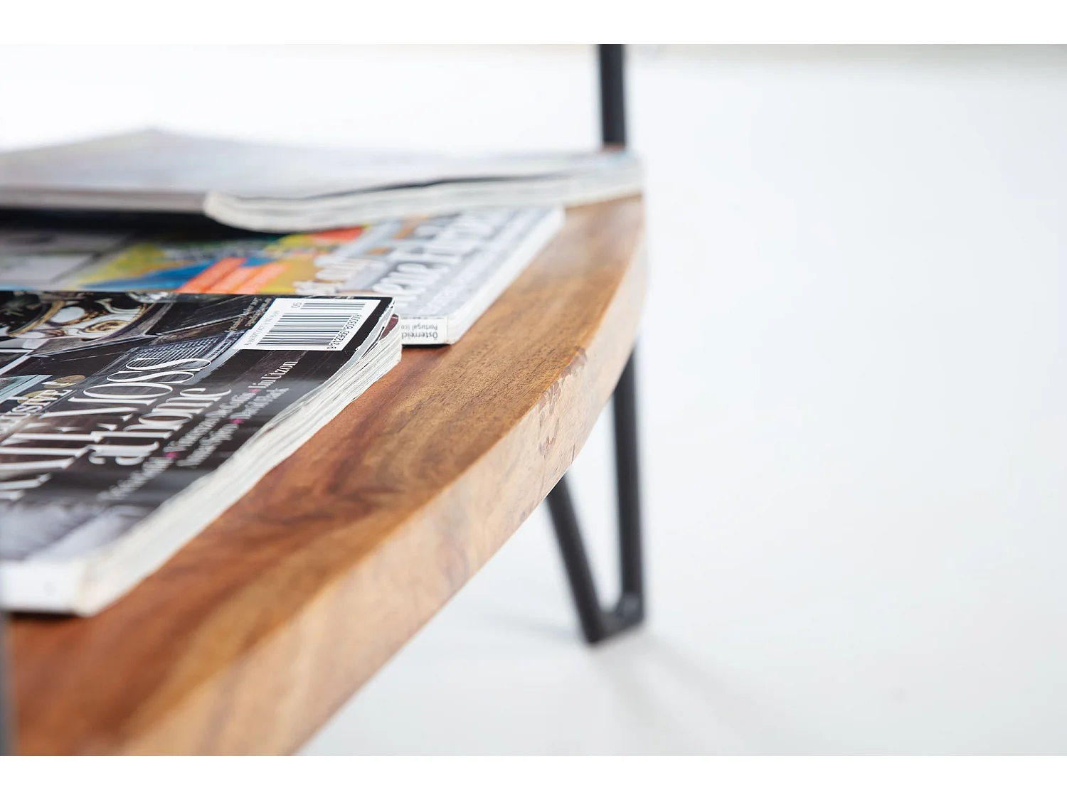 Tavolino Salotto Legno Massello 90x50x40 cm Tavolo Soggiorno Moderno