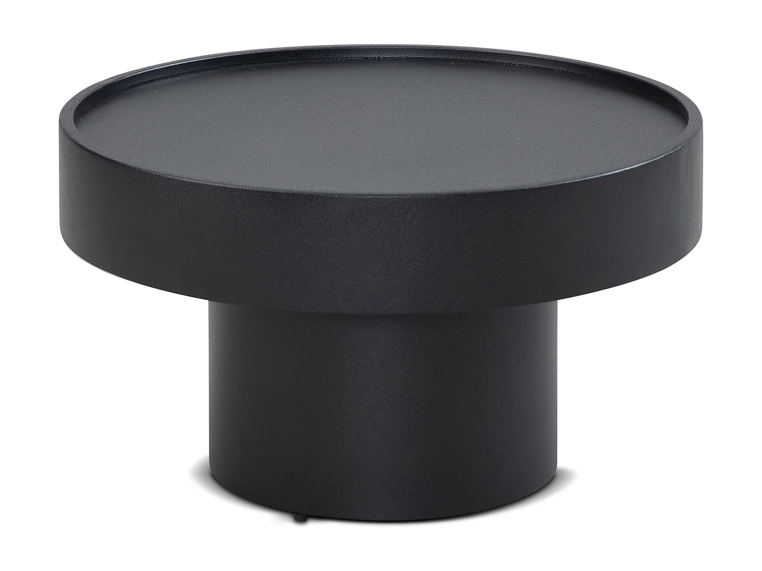 Tavolino Salotto Metallo Nero 60x60x30 cm Tavolo Soggiorno Rotondo