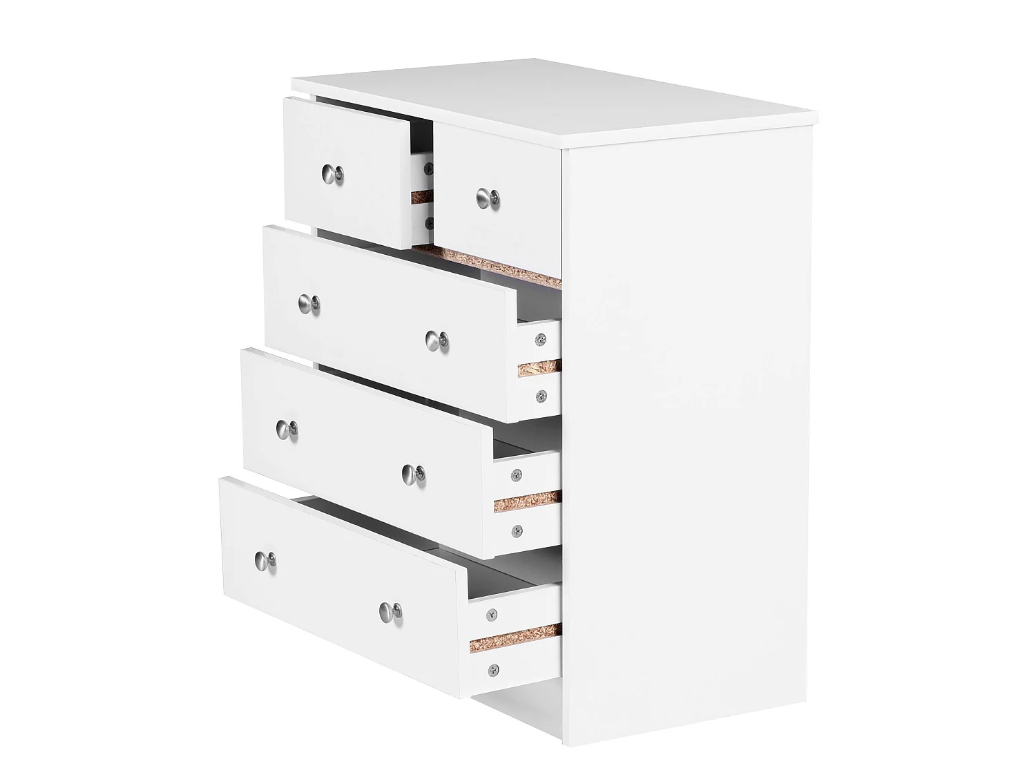 Cassettiera 60x70x35 cm con cinque cassetti Soggiorno Credenza Moderna