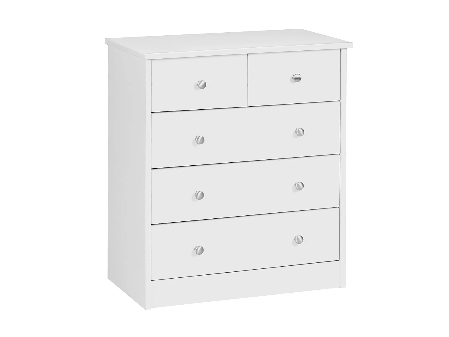 Buffet Commode 60x70x35cm avec 5 tiroirs Bois Étagère fermée Armoire