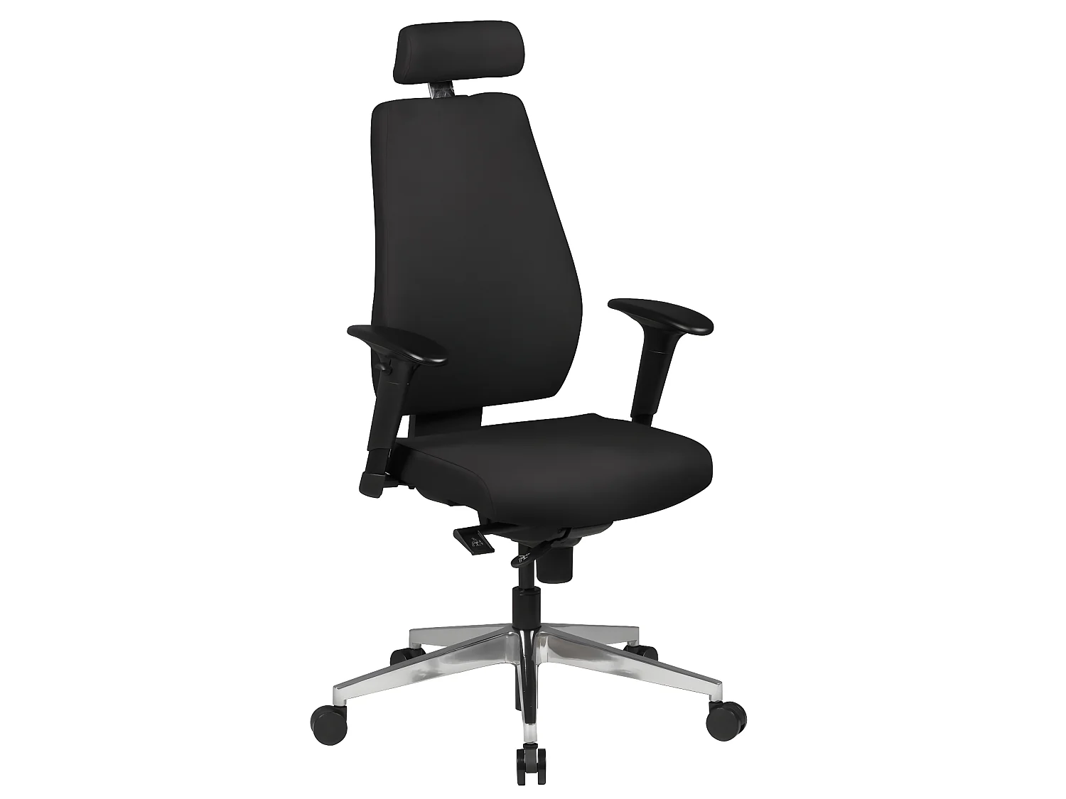 Sedia da ufficio nera, sedia da scrivania in tessuto, sedia girevole da lavoro