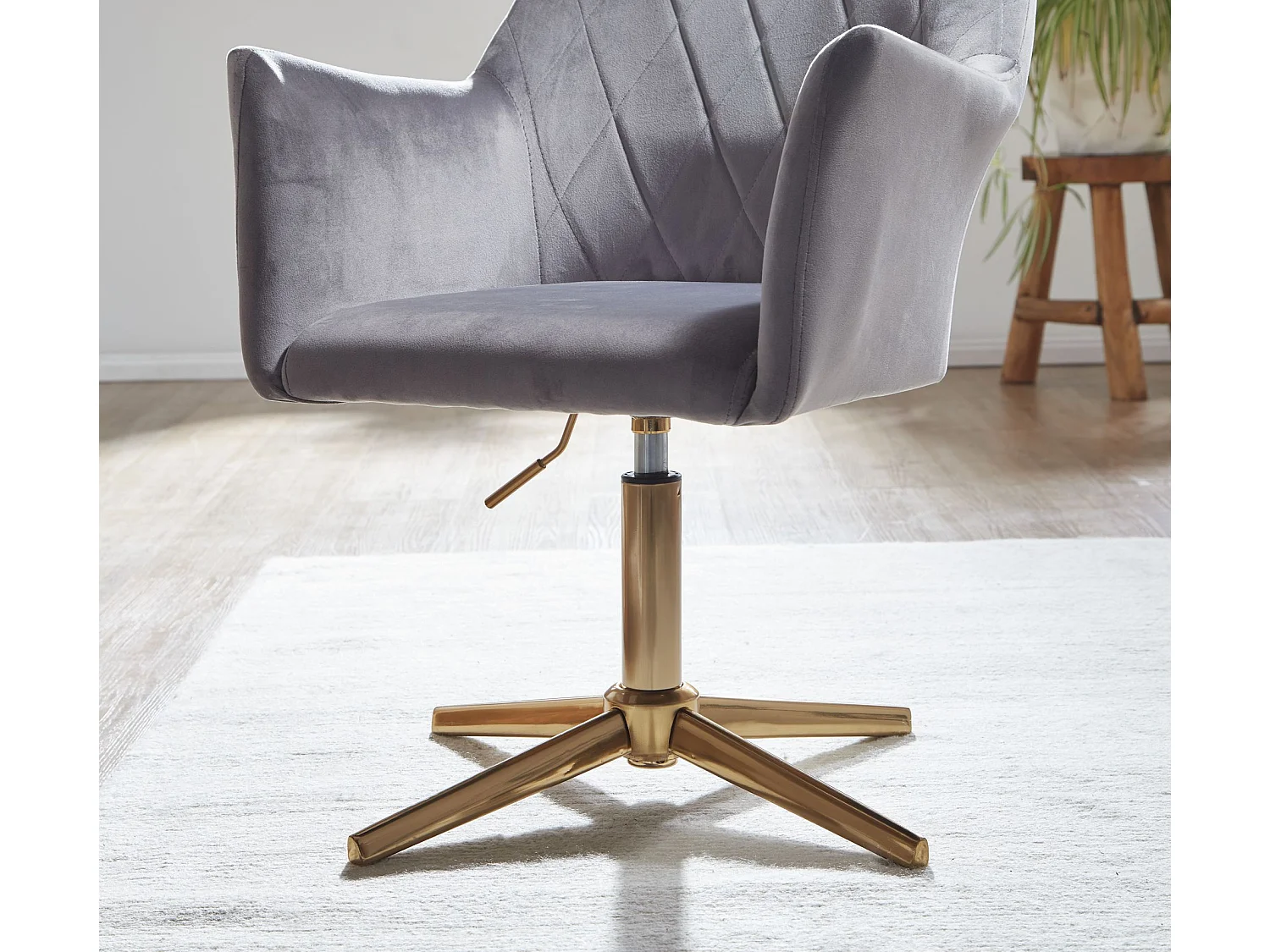 chaise de bureau design velours chaise pivotante avec dossier