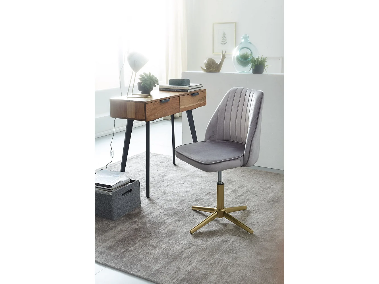 chaise de bureau velours chaise pivotante avec dossier