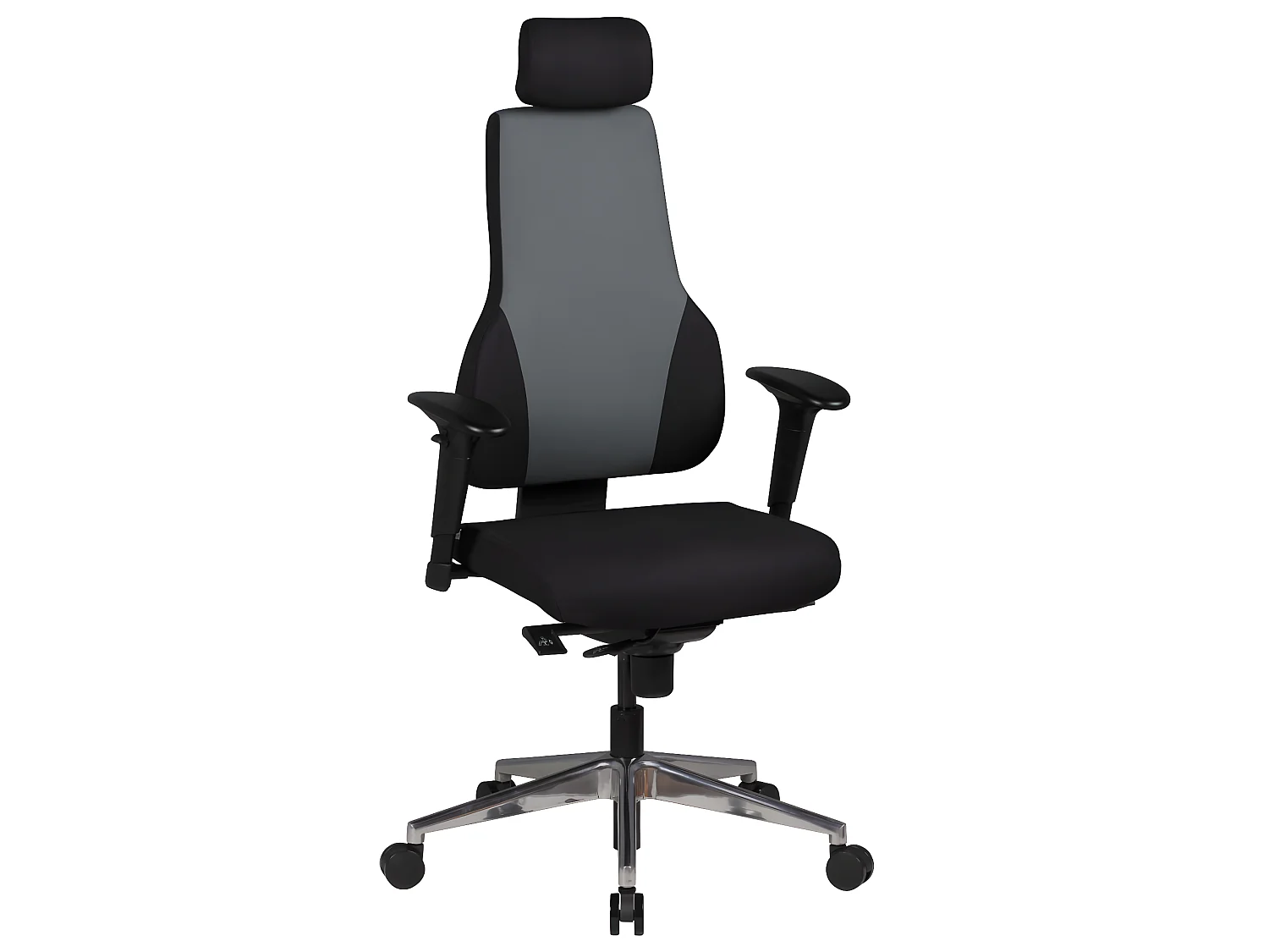 Bürostuhl Ergonomisch Stoff Schwarz Drehstuhl Büro Sessel Chefsessel Kopfstütze
