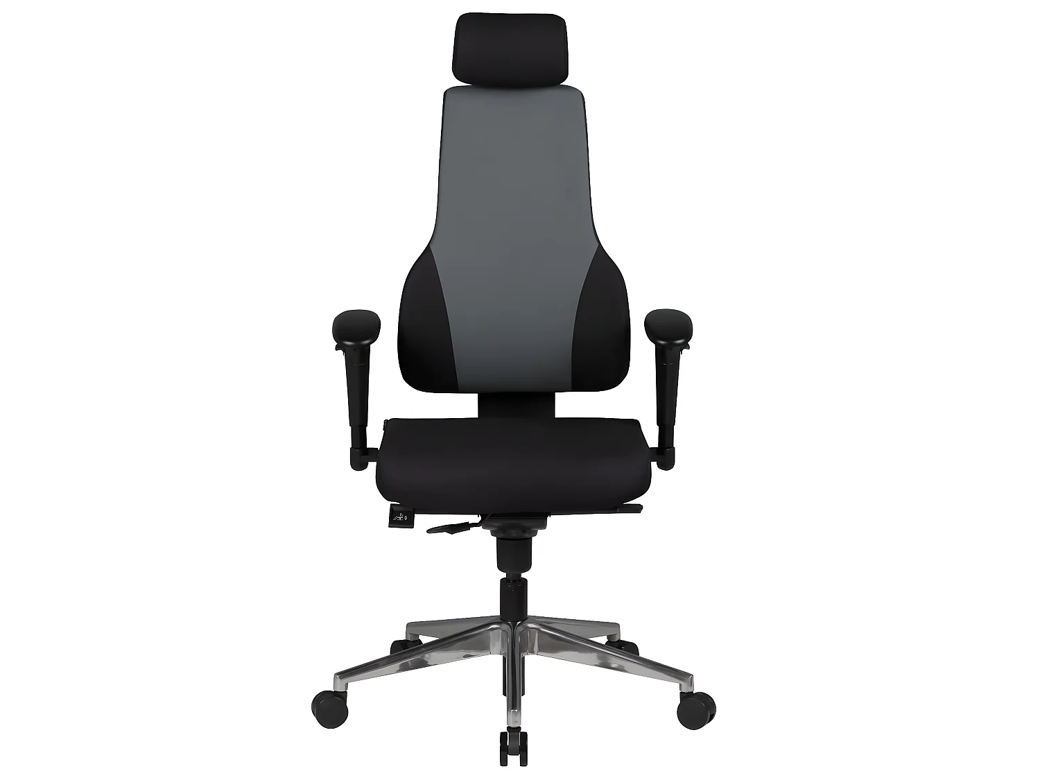 Chaise de Bureau Tissu Fauteuil Ergonomique Siège Pivotante Gris 120 kg