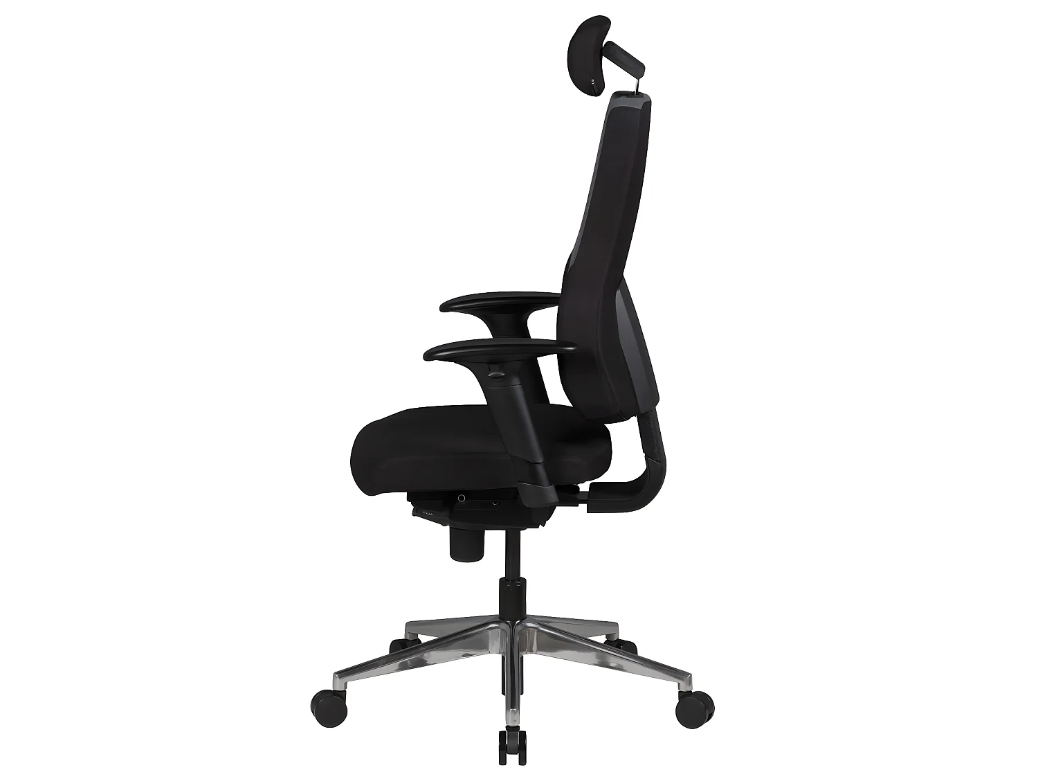 Chaise de Bureau Tissu Fauteuil Ergonomique Siège Pivotante Gris 120 kg