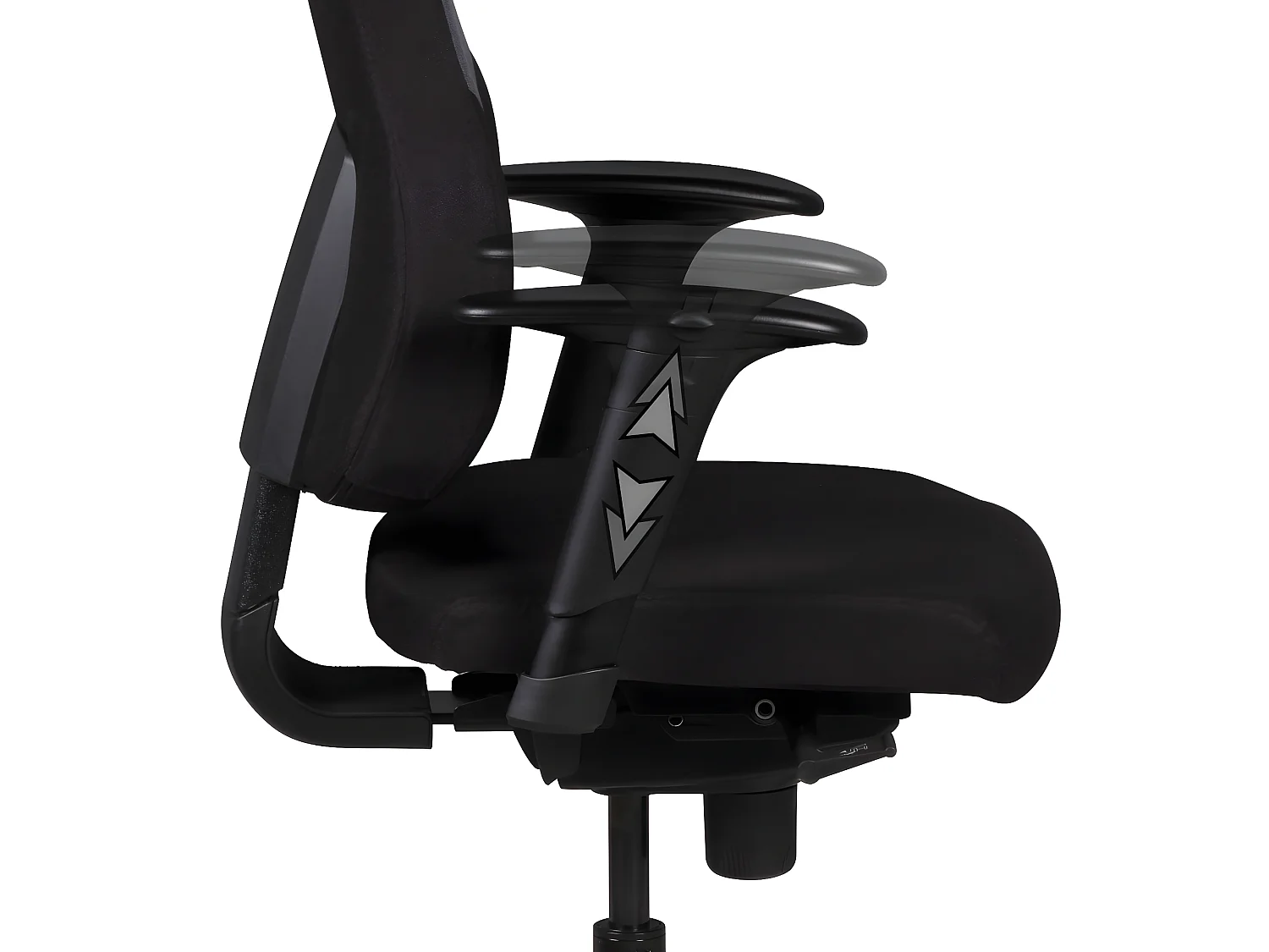 Chaise de Bureau Tissu Fauteuil Ergonomique Siège Pivotante Gris 120 kg