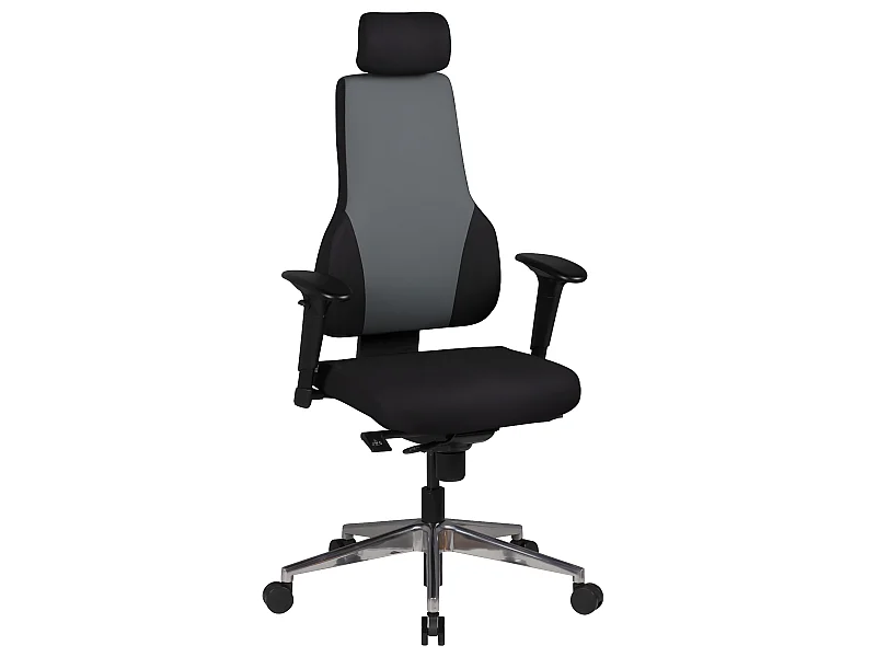 Bürostuhl Ergonomisch Stoff Schwarz Drehstuhl Büro Sessel Chefsessel Kopfstütze