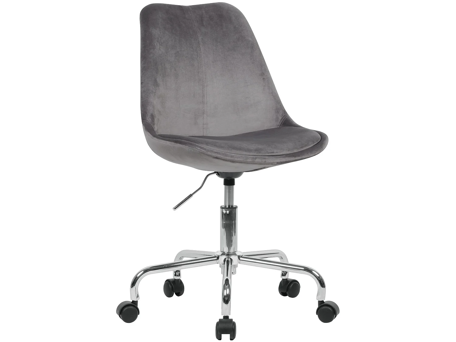 Chaise de bureau Chaise pivotante en velours avec roulettes Chaise coque 110 kg