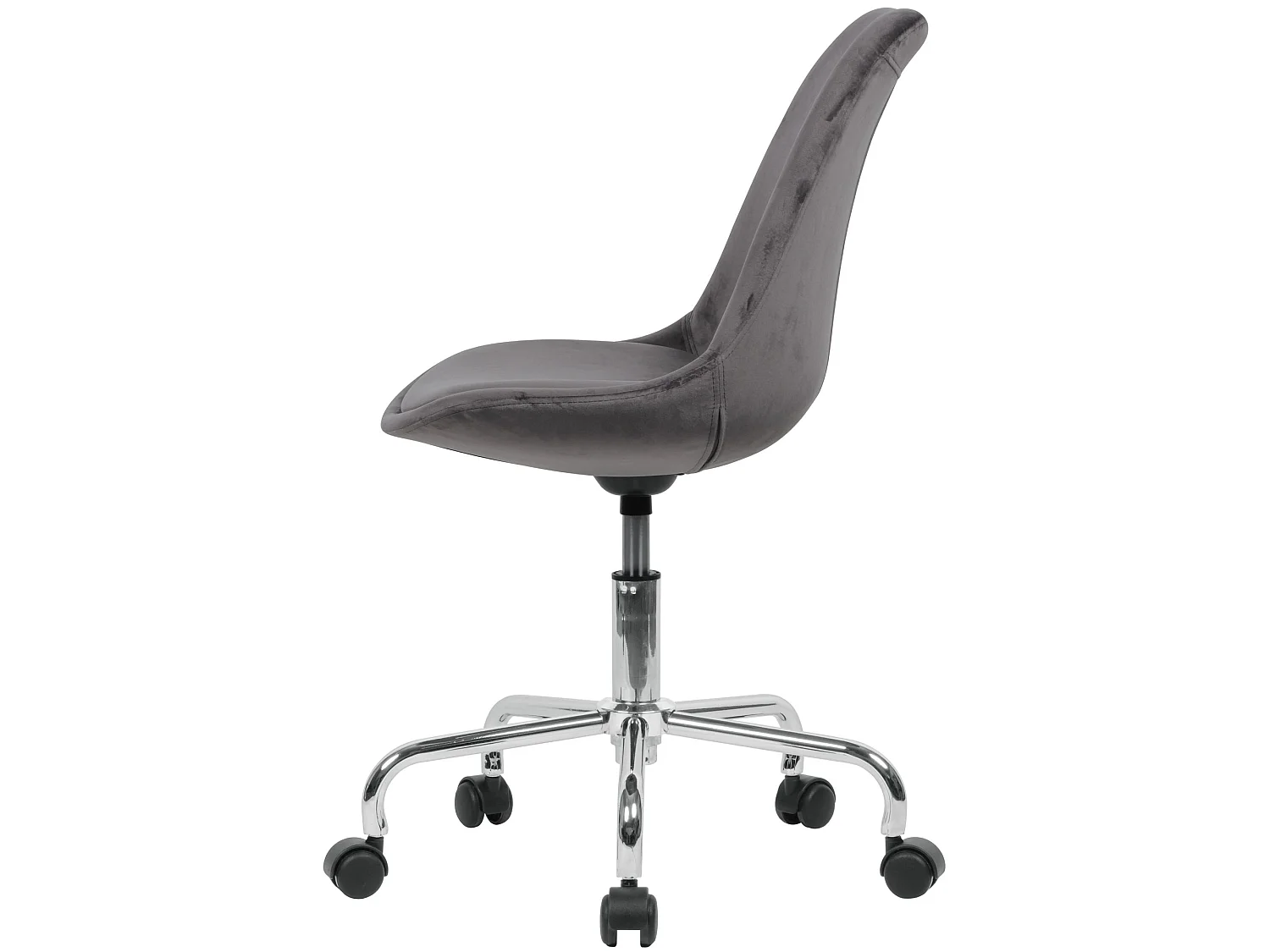 Chaise de bureau Chaise pivotante en velours avec roulettes Chaise coque 110 kg