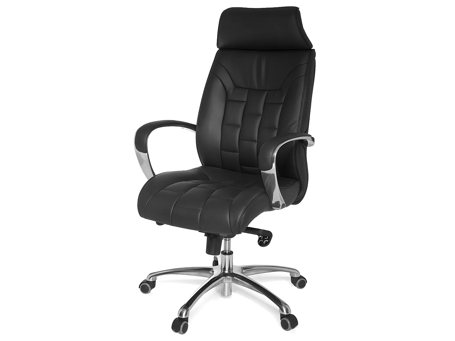 XXL Chefsessel Echtleder schwarz Drehstuhl Bürostuhl bis 120KG NEU