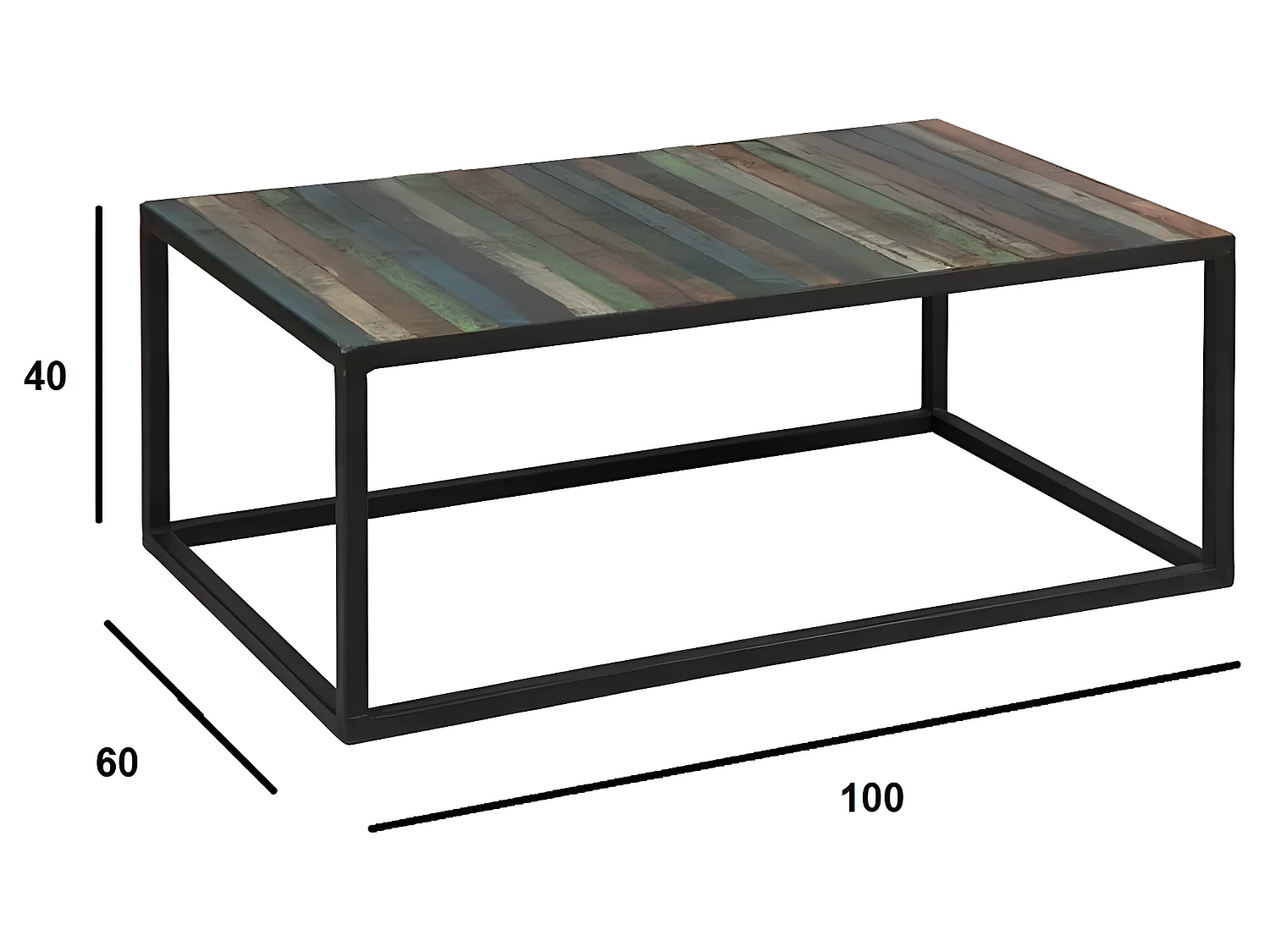 Table basse RECOVER en bois recyclés