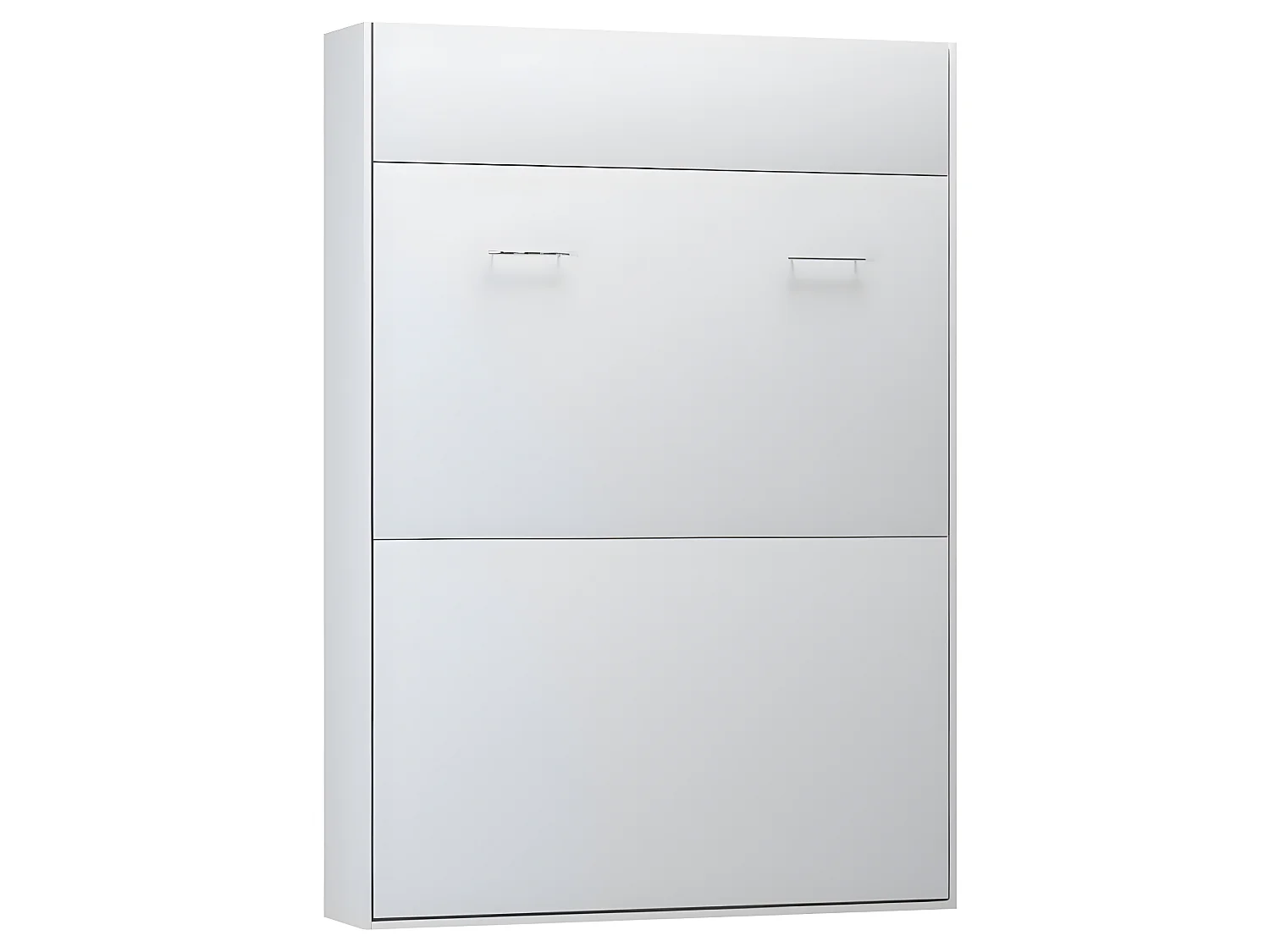 Lit escamotable STUDIO blanc mat couchage 140*200 cm Ouverture assistée et pied automatique