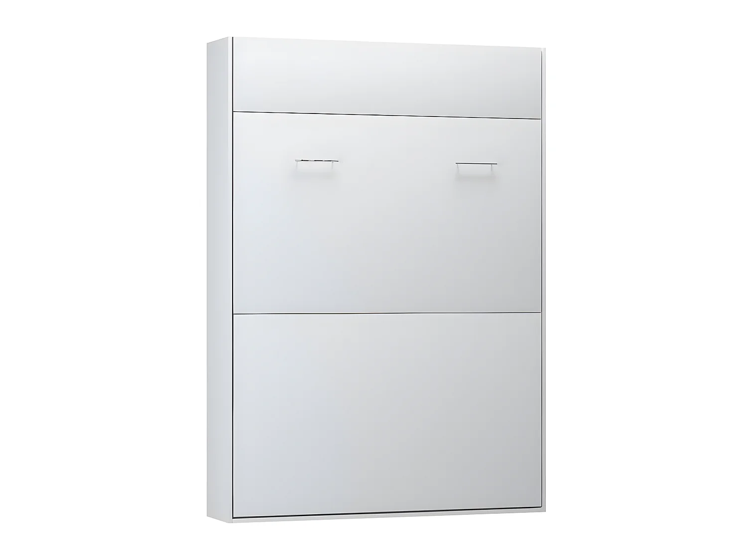 Lit escamotable STUDIO blanc mat couchage 140*200 cm Ouverture assistée et pied automatique