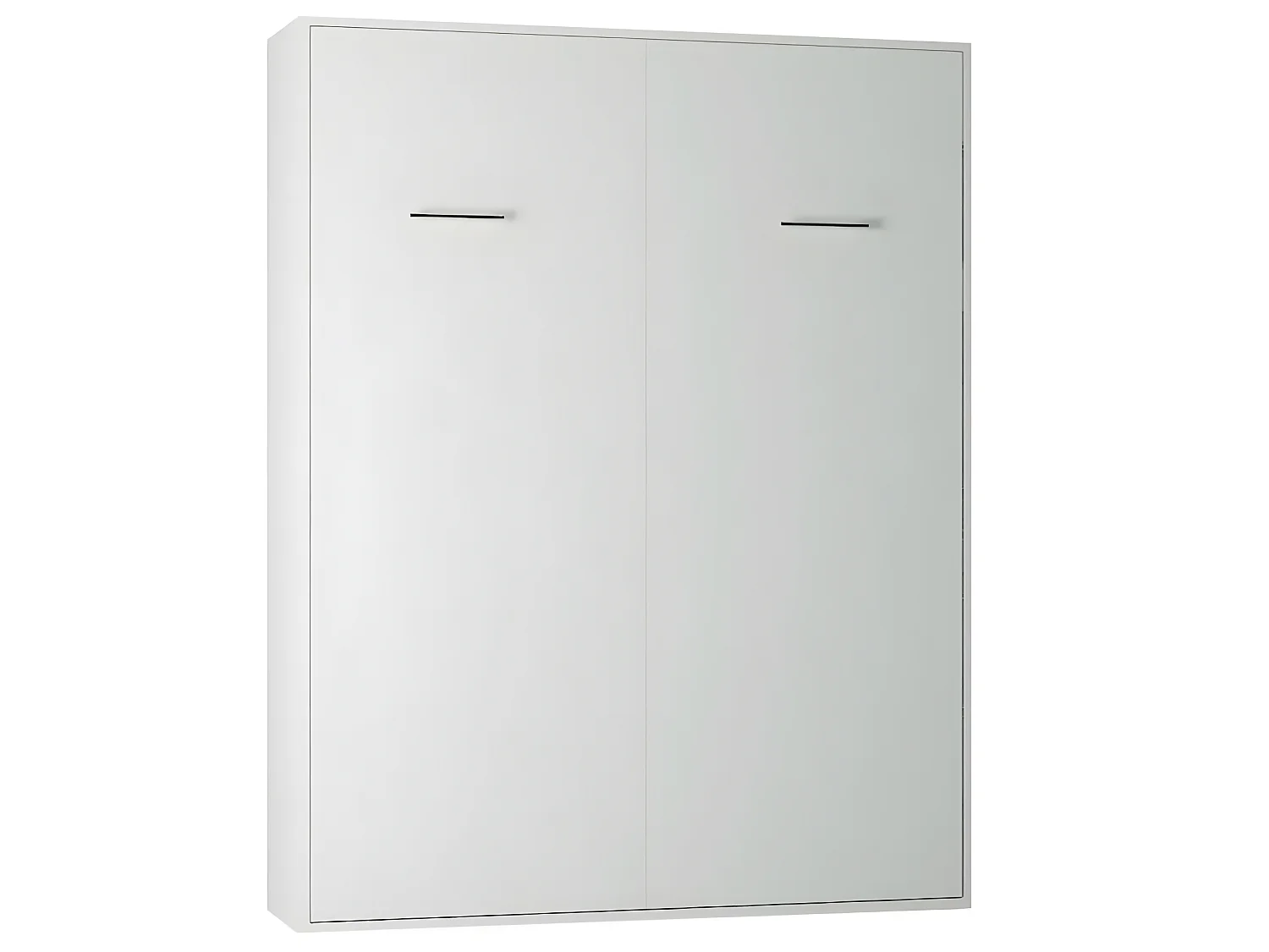 Armoire lit escamotable SMART-V2 blanc mat couchage 160*200 cm.