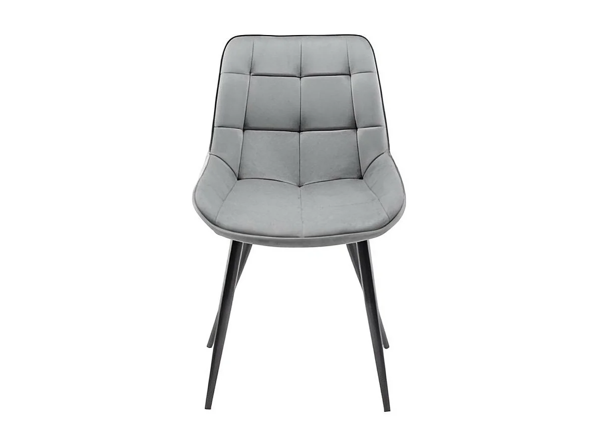 Chaise Triesto/Tissu-Velours/Gris