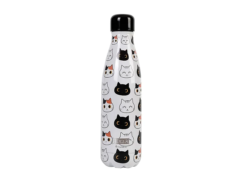 Bouteille isotherme décorée 500 ml Chats