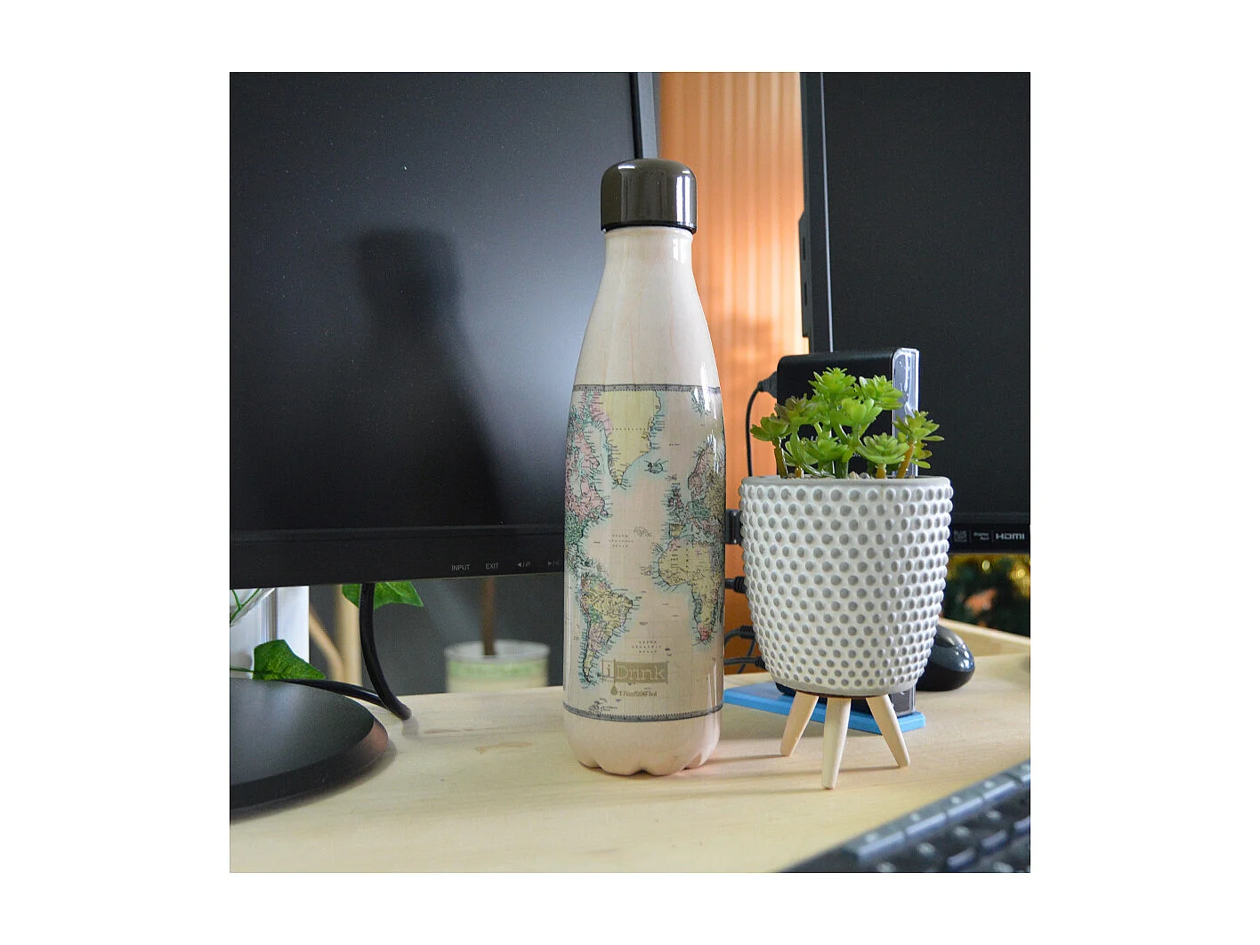 Bouteille isotherme décorée 500 ml Carte