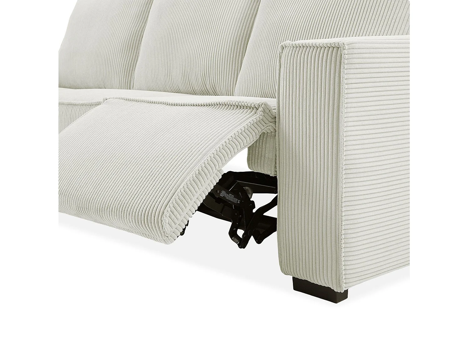 Canapé d'angle à gauche Camelio fonction relax électrique Velours côtelé Beige