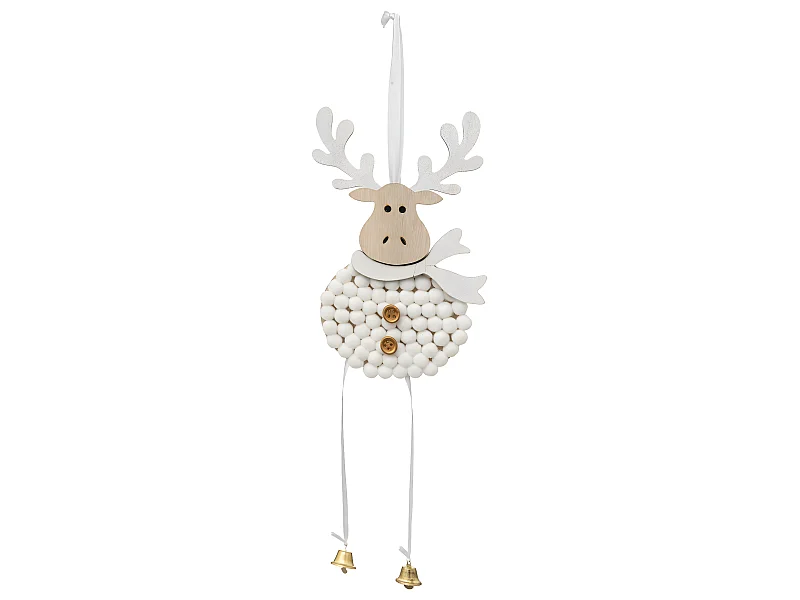 Déco de sapin Renne avec clochettes