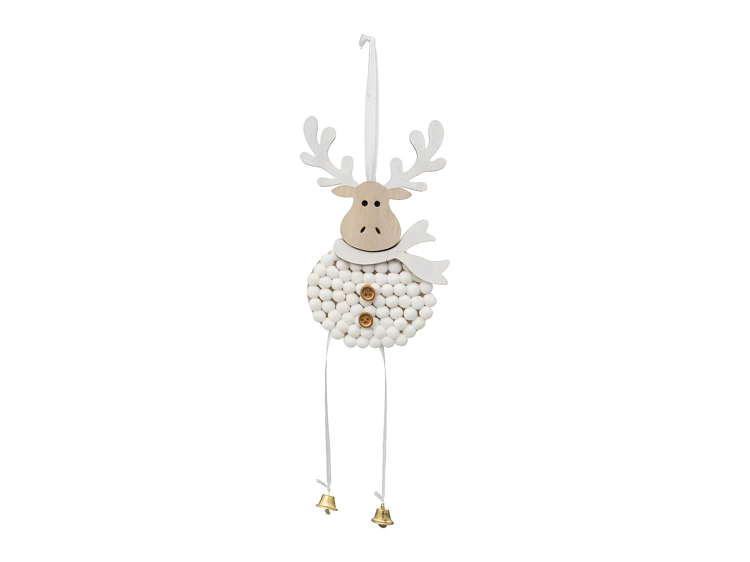 Déco de sapin Renne avec clochettes