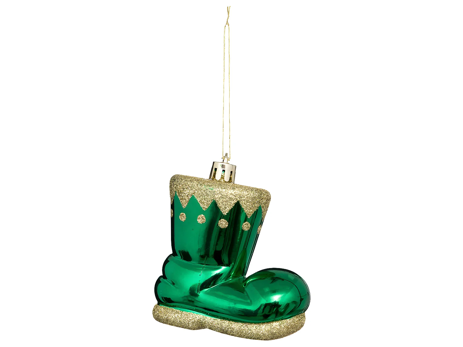 Déco de Sapin Lot de 4 Bottes de Lutin Rouge et Vert