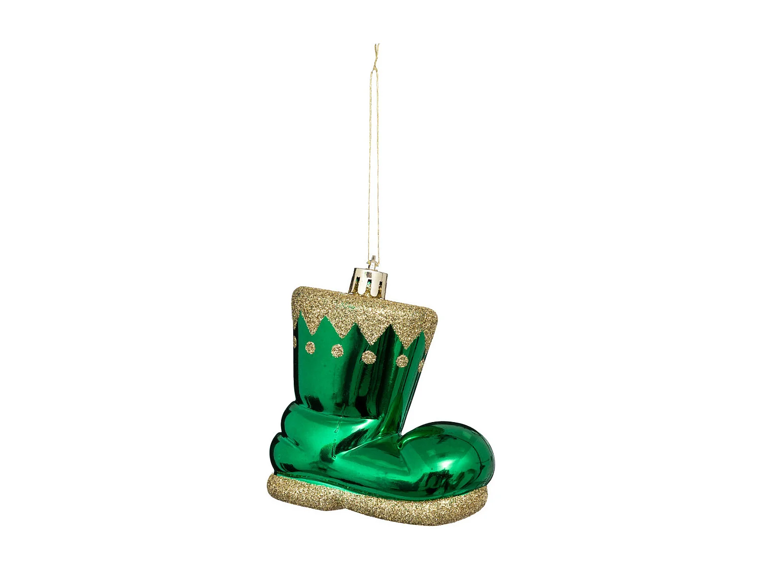 Déco de Sapin Lot de 4 Bottes de Lutin Rouge et Vert