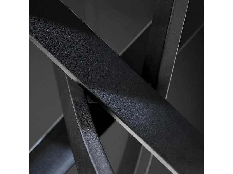 Table D.100 cm céramique blanc marbré laqué et pieds en métal - RODER