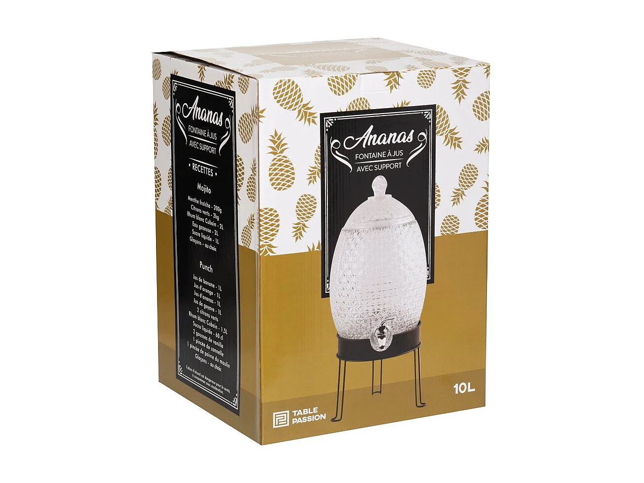 Fontaine avec support Ananas 10 L