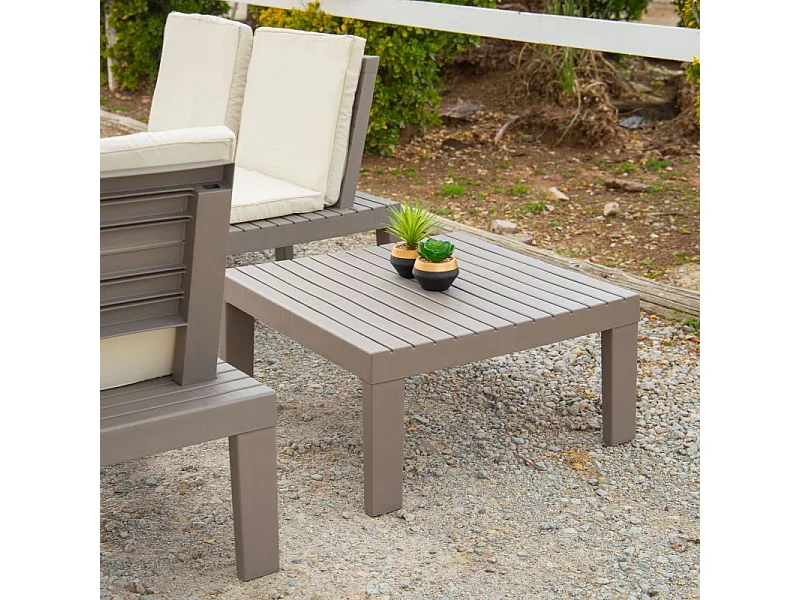 Mesa de centro de exterior Wave Taupé