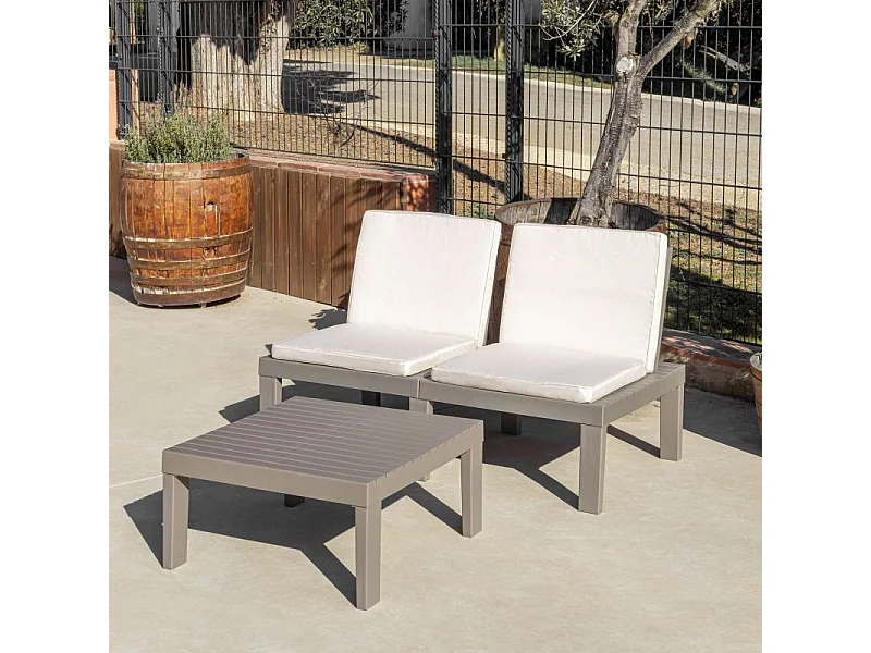 Mesa de centro de exterior Wave Taupé