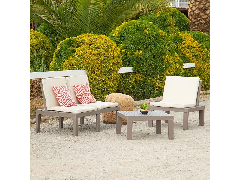 Mesa de centro de exterior Wave Taupé