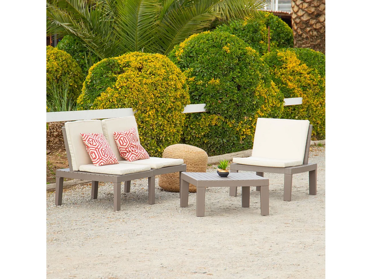 Mesa de centro de exterior Wave Taupé