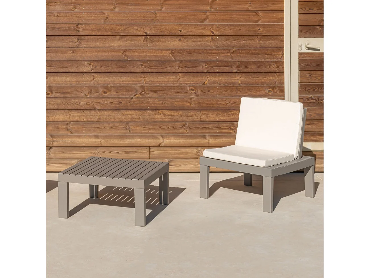 Mesa de centro de exterior Wave Taupé