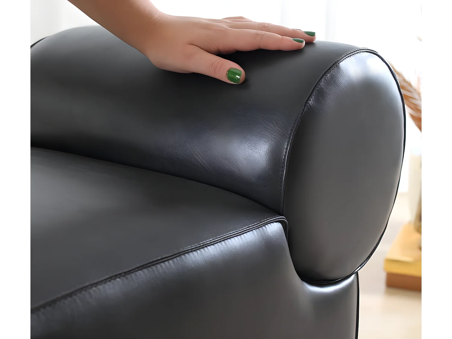 Pouf design Allias Simili Noir