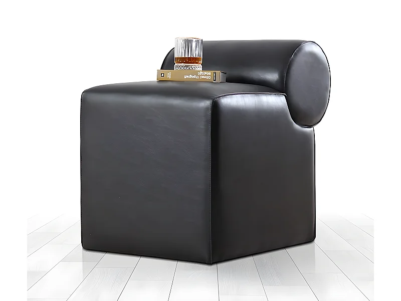 Pouf design Allias Simili Noir