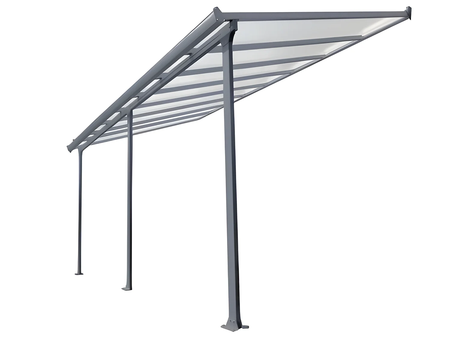 TT3050.AL-Toit terrasse fabriqué en aluminium coloris gris anthracite