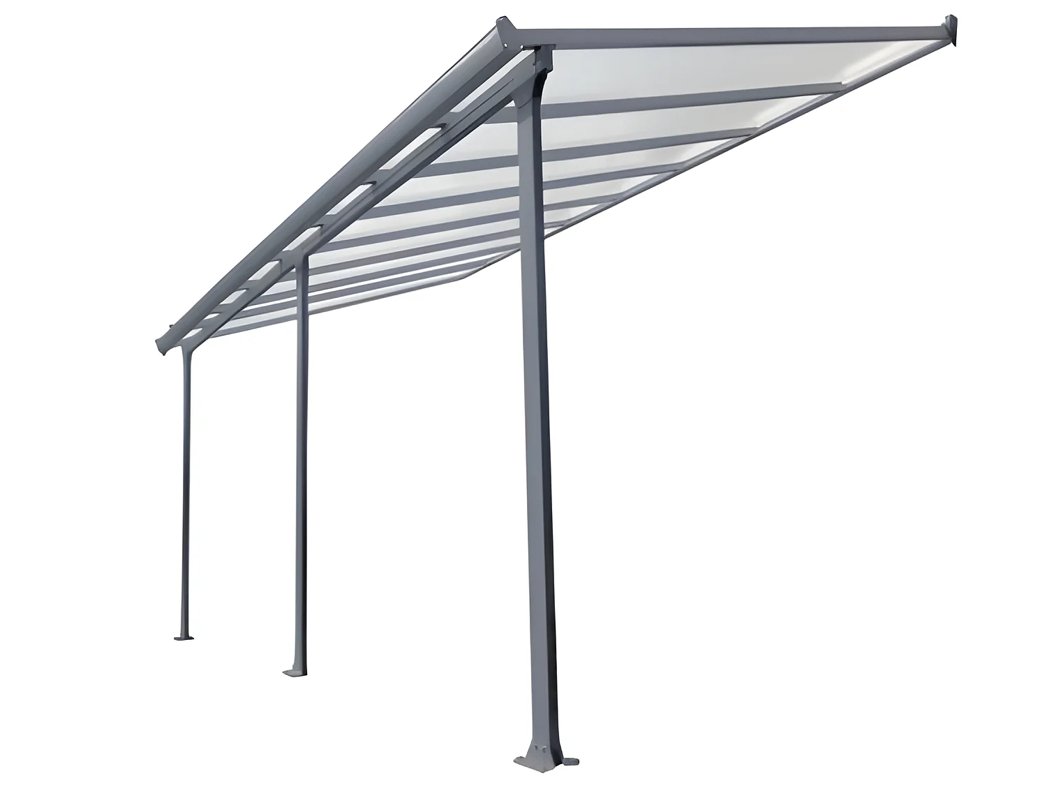 TT3050.AL-Toit terrasse fabriqué en aluminium coloris gris anthracite