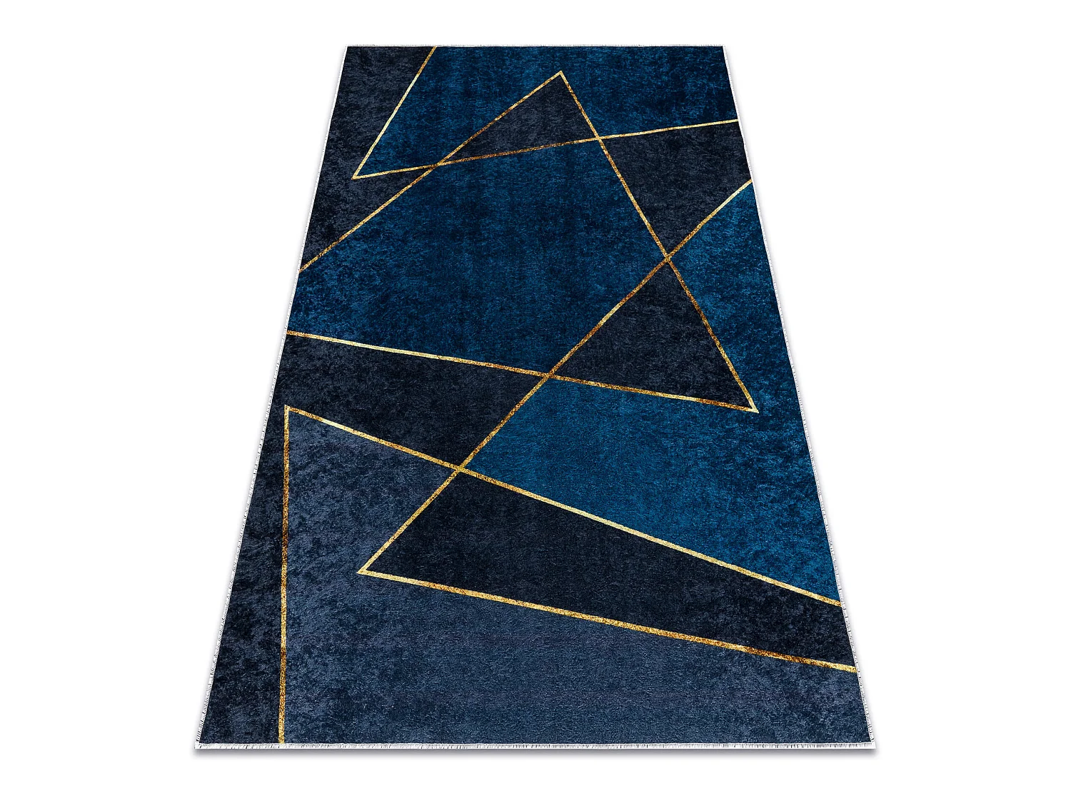 Tapis lavable MIRO 52097.801 Géométrique antidérapant - bleu 140x190 cm