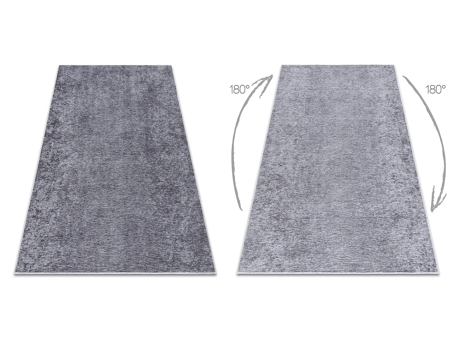 MIRO 52027.802 Waschteppich Melange Anti-Rutsch - grau 200x290 cm