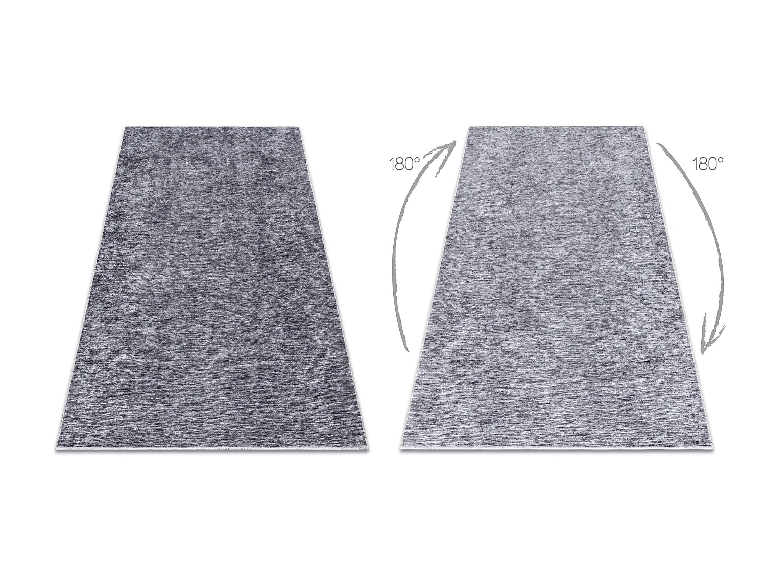 MIRO 52027.802 tapijt wasbaar melange antislip - grijs 200x290 cm