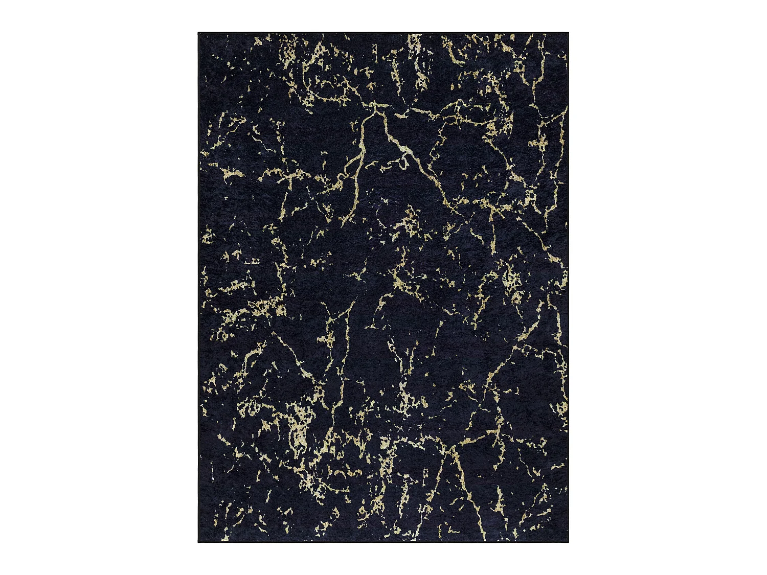 MIRO 52003.803 tapijt wasbaar marmer antislip - zwart 200x290 cm