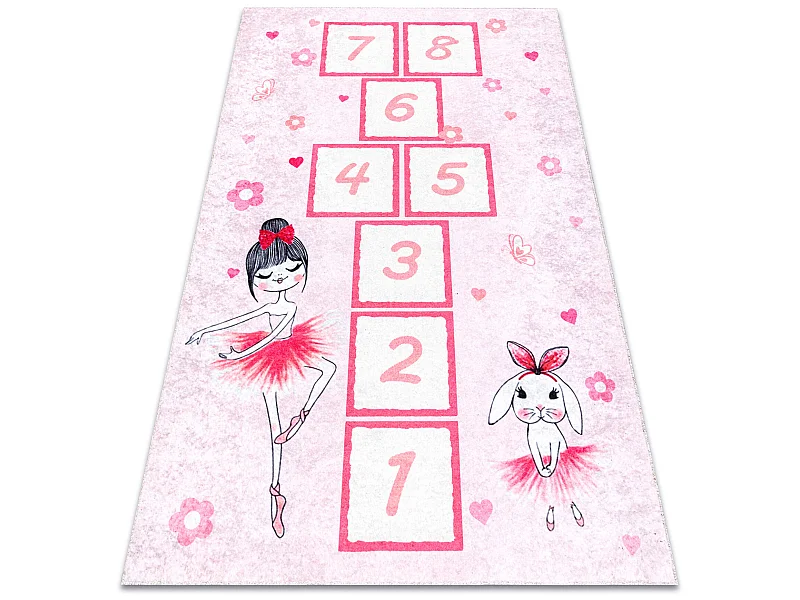 Tapis lavable JUNIOR 51828.802 marelle, ballerine pour les enfants ant 200x290 cm