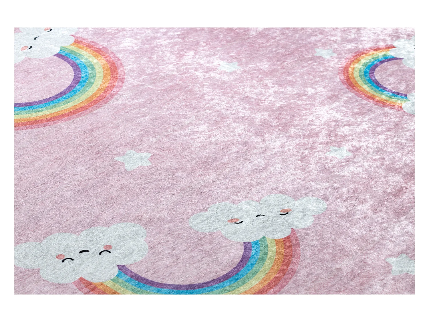 Tapis lavable JUNIOR 51300.802 Arc-en-ciel, nuages pour les enfants an 200x290 cm