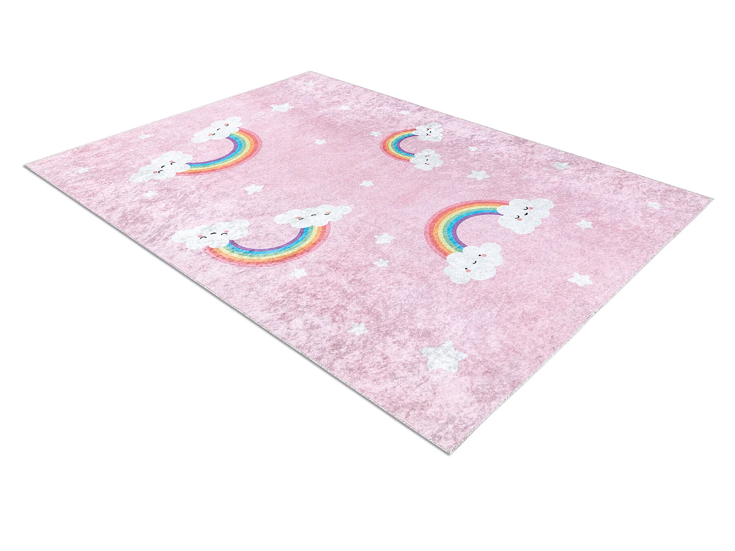 Tapis lavable JUNIOR 51300.802 Arc-en-ciel, nuages pour les enfants an 200x290 cm
