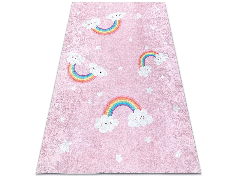 Tapis lavable JUNIOR 51300.802 Arc-en-ciel, nuages pour les enfants an 200x290 cm