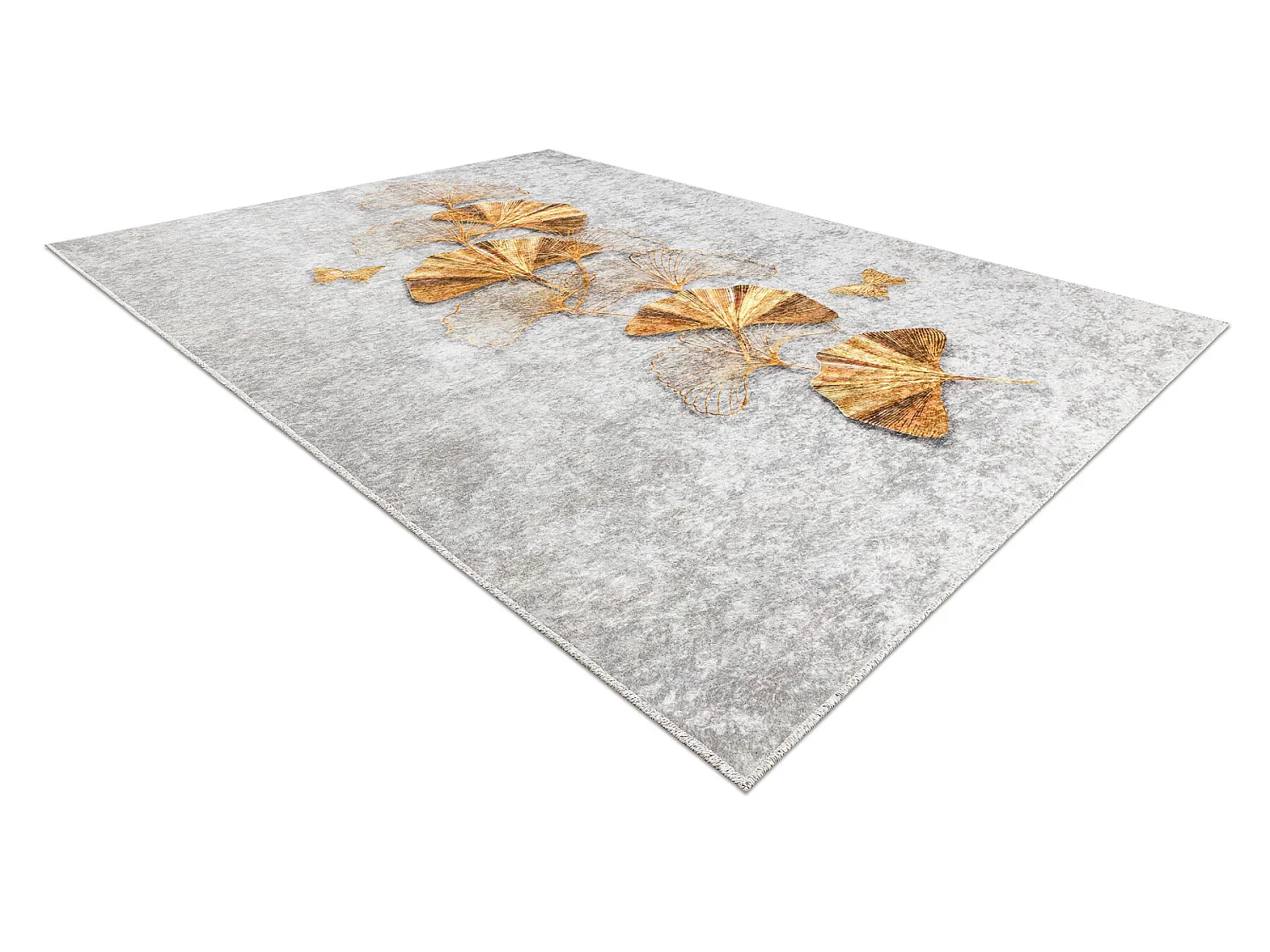 Tapis lavable MIRO 51969.802 Papillons antidérapant - gris / or 140x190 cm