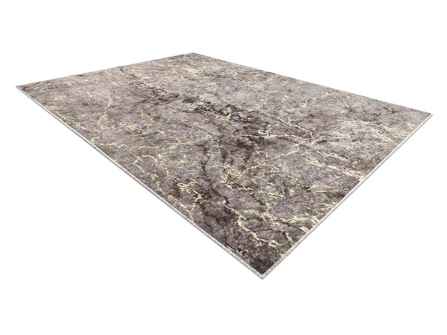 MIRO 52003.801 tapijt wasbaar marmer antislip - grijs 140x190 cm