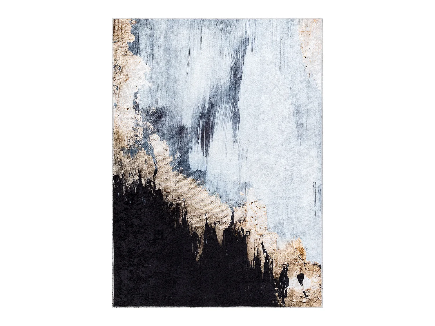 Tapis lavable MIRO 51573.802 Abstraction antidérapant - bleu / or 140x190 cm